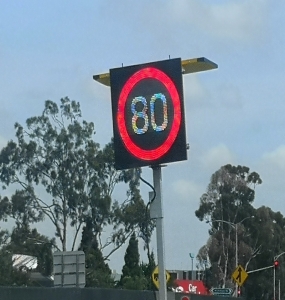 Variable speed limit signs